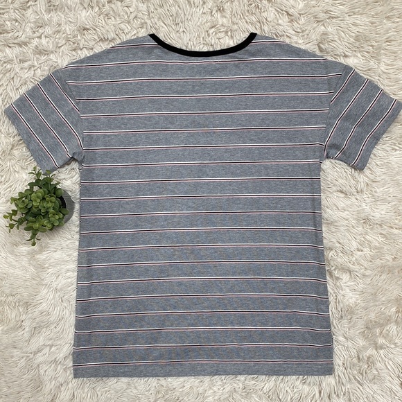 Polagram Ringer Stripes SS Tee 💗 Gray Pink Black White - Picture 4 of 12